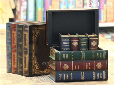 Cuốn sách giả cổ hộp gỗ số 41